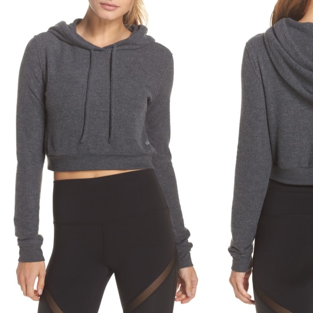 ALO yoga getaway hoodie size L grey